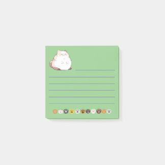 Notas Post-it® Chubby Cat - Curly Joe, 3" x 3"
