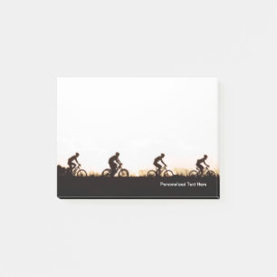 Notas Post-it® Ciclistas de montaña se abren paso sobre la presa