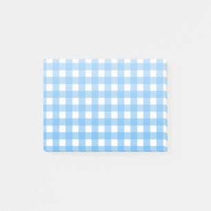 Notas Post-it® Cielo azul gingham
