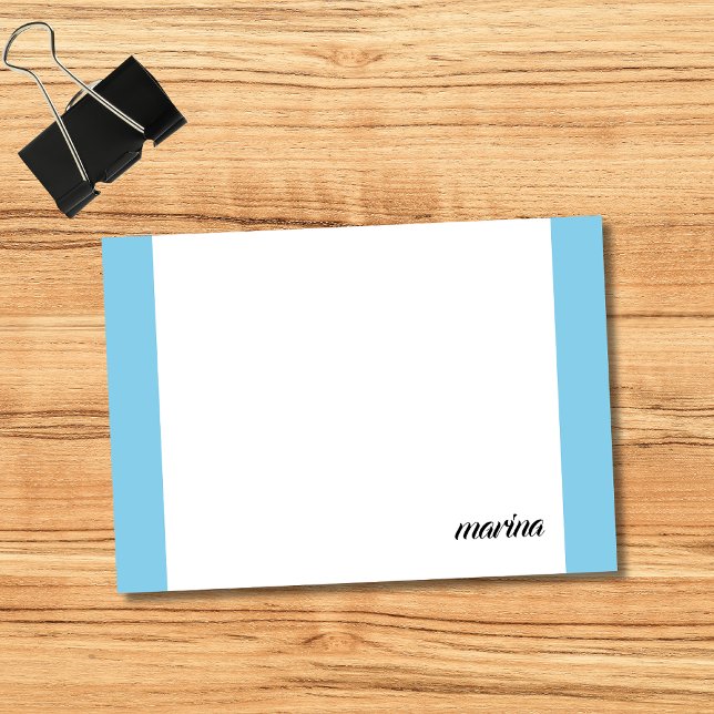 Notas Post-it® Cielo Azul Limpio Profesional Nombre Simple  (Subido por el creador)