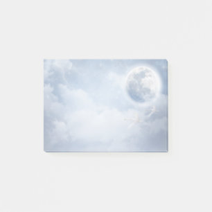 Notas Post-it® Cielo azul mágico con cisnes voladores