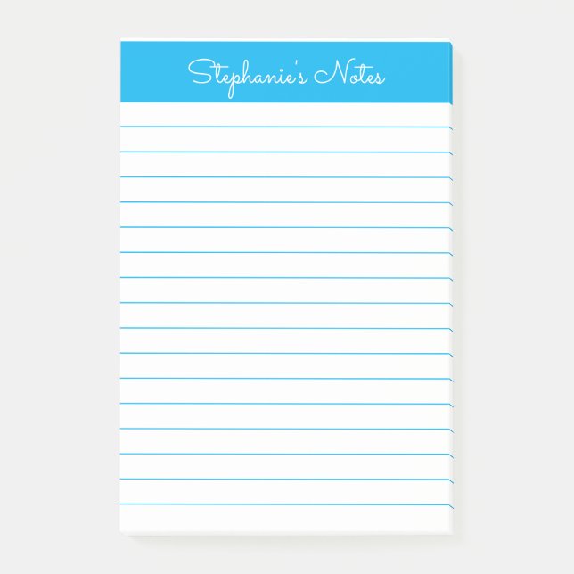 Notas Post-it® Cielo azul simple personalizado (Anverso)
