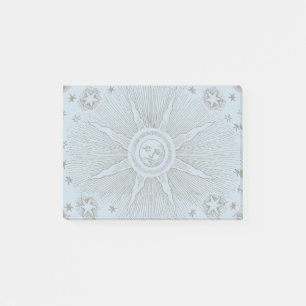 Notas Post-it® Cielo Nocturno Antiguo Estrellas Sol Zodiaco Medie