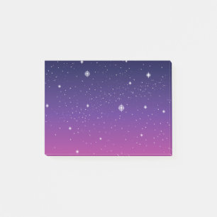 Notas Post-it® Cielo nocturno estrellado púrpura oscuro