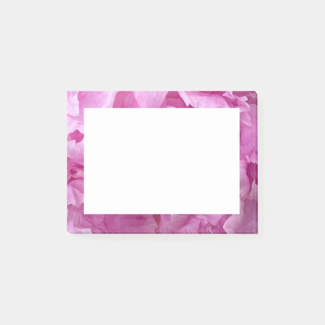 Notas Post-it® Cierre de peonías rosadas (Anverso)