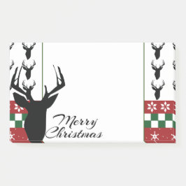 Notas Post-it® Ciervo Personalizado de Fair Isle de Navidad Perso