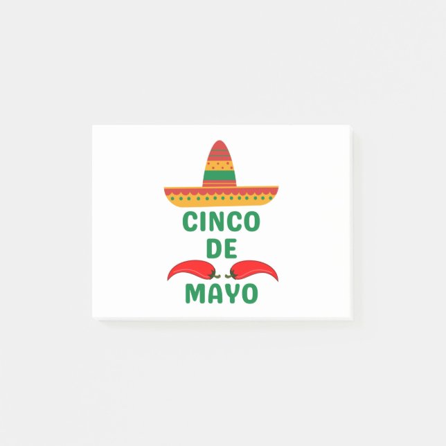 Notas Post-it® Cinco de mayo (Anverso)