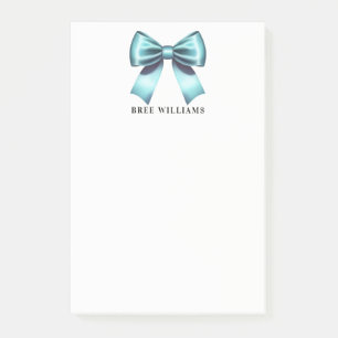 Notas Post-it® Cinta Azul Turquesa Elegante Chic Oficina Escritor