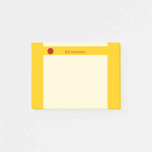 Notas Post-it® Cinta de flores rojas por Kenneth Yoncich (Anverso)
