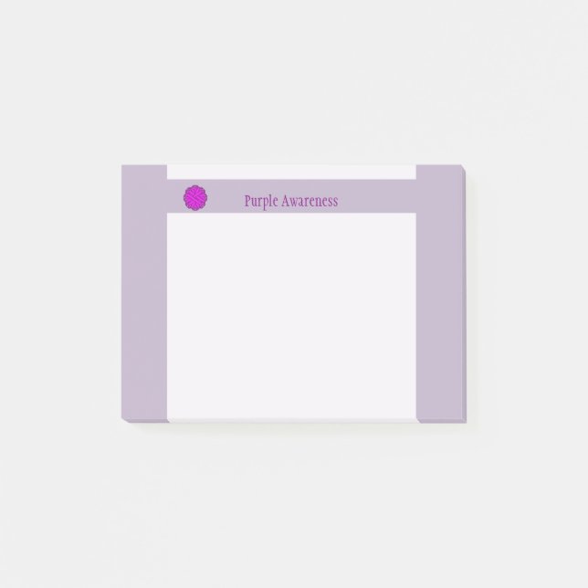 Notas Post-it® Cinta morada de flores por Kenneth Yoncich (Anverso)