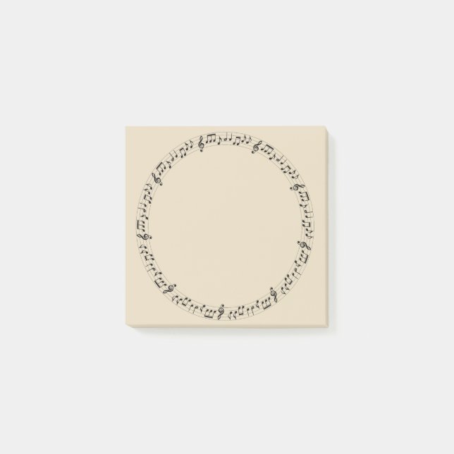 Notas Post-it® Círculo de la música (Anverso)