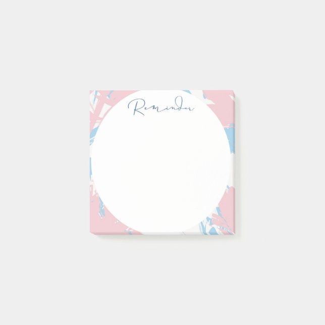 Notas Post-it® Círculo floral y abstracto (Anverso)