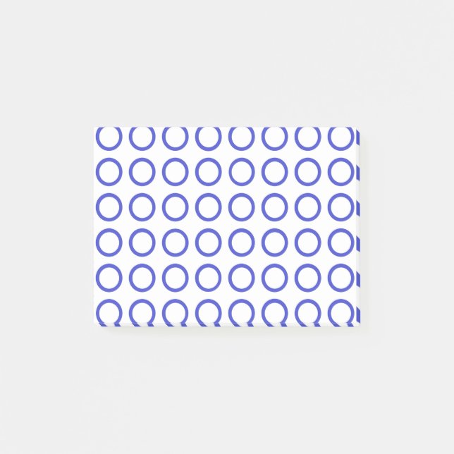 Notas Post-it® Círculos azules (Anverso)