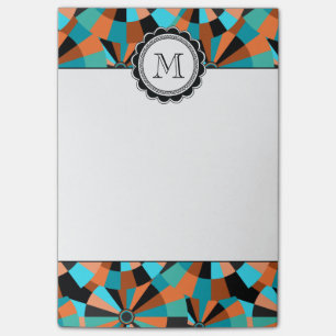 Notas Post-it® Círculos futuristas frescos en naranja y