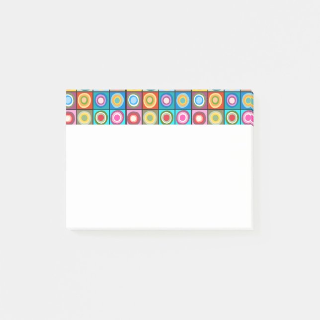 Notas Post-it® Círculos inspirados en Kandinsky (Anverso)