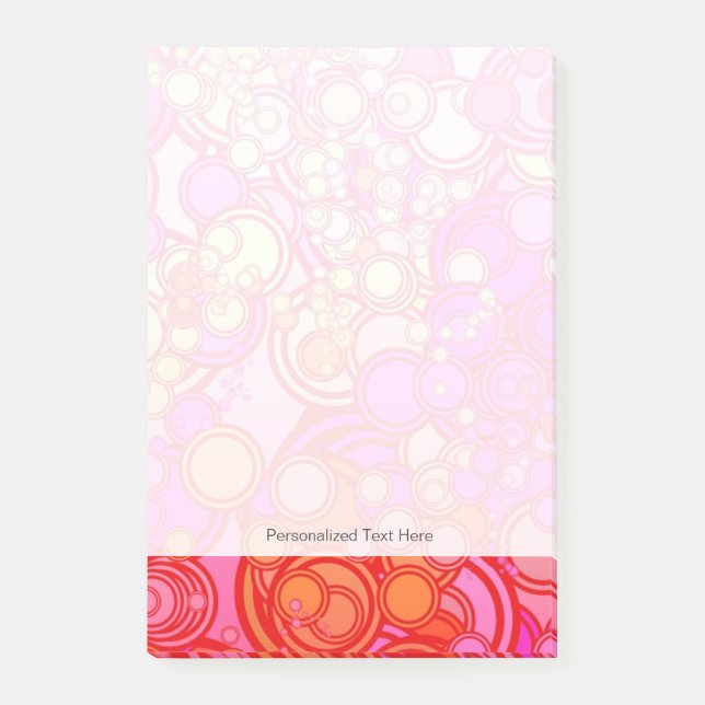 Notas Post-it® Círculos retros (Anverso)