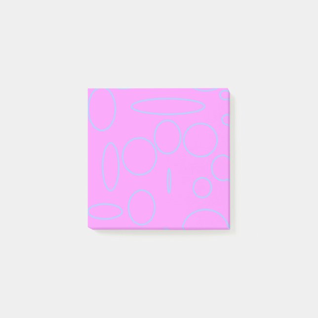Notas Post-it® Círculos rosados (Anverso)