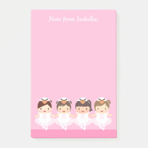 Notas Post-it® Cisne Bonito Ballet Bailarina Para Niñas