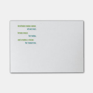 Notas Post-it® Cita agradecida - la gratitud tiene sentido de