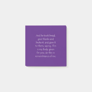 Notas Post-it® Cita de las Escrituras Lucas 22 19