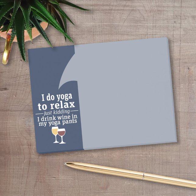 Notas Post-it® Cita de vino divertida - Bebo vino en pantalones d (Funny wine post it notes!)