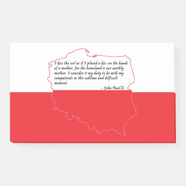 Notas Post-it® Cita del Papa Juan Pablo II (Anverso)