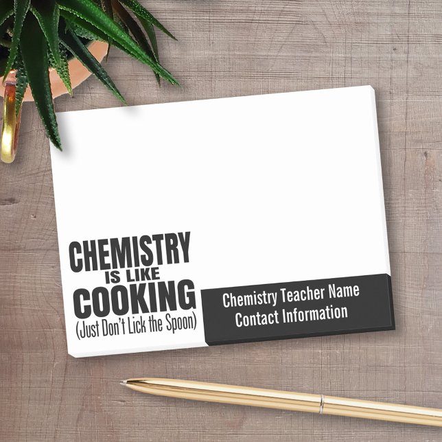Notas Post-it® Cita divertida de un profesor de química (Personalized Post-it Notes for Teachers)