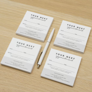 Notas Post-it® Cita elegante de salón blanco negro simple