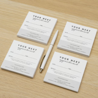 Notas Post-it® Cita elegante de salón blanco negro simple