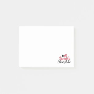 Notas Post-it® Cita floral Inspiradora con nuevos corazones
