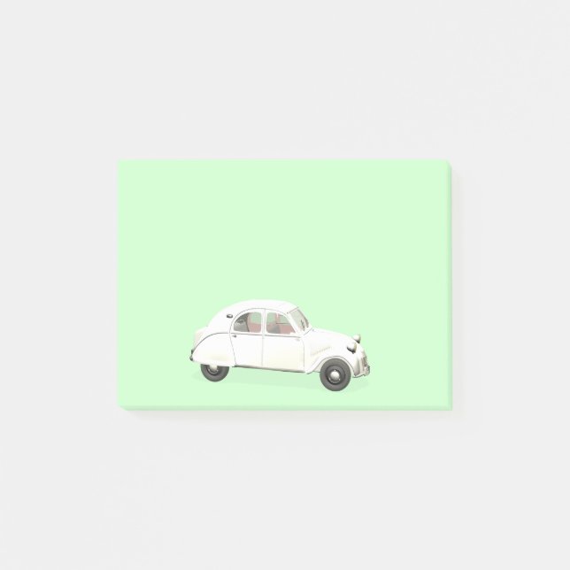 Notas Post-it® Citroen blanco 2CV (Anverso)
