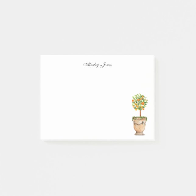Notas Post-it® citruro de árbol naranja (Anverso)