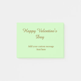 Notas Post-it® Citrus green brown happy Valentine's day simple