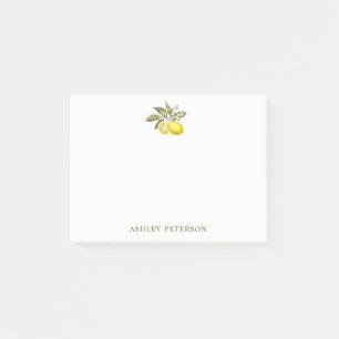 Notas Post-it® Citrus limón acuarela personalizado