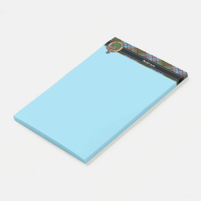 Notas Post-it® Clan Anderson Escudo Notes (En perspectiva)