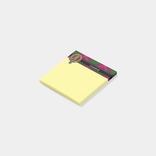 Notas Post-it® Clan Crawford Escudo Post-it Notes (En perspectiva)