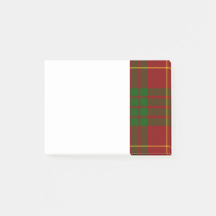 Notas Post-it® Clan escocés rojo y verde Cameron Tartán