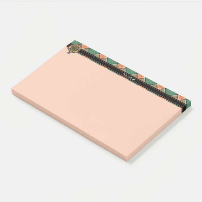 Notas Post-it® Clan Pollock Escudo Notes (En perspectiva)