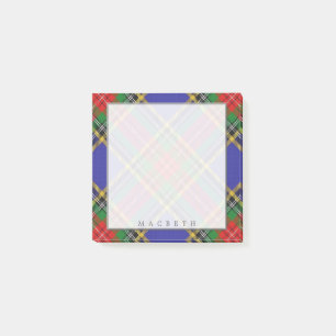 Notas Post-it® Clan Regal Scottish MacBeth Tartan