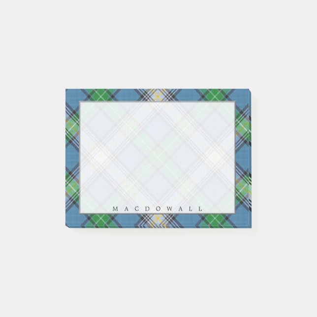 Notas Post-it® Clan Regal Scottish MacDowall Tartan (Anverso)