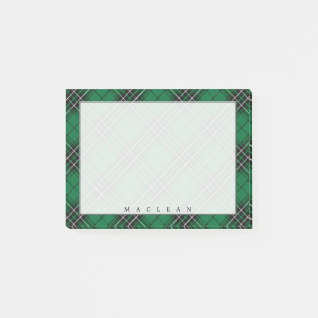 Notas Post-it® Clan Regal Scottish MacLean Hunting Tartan (Anverso)