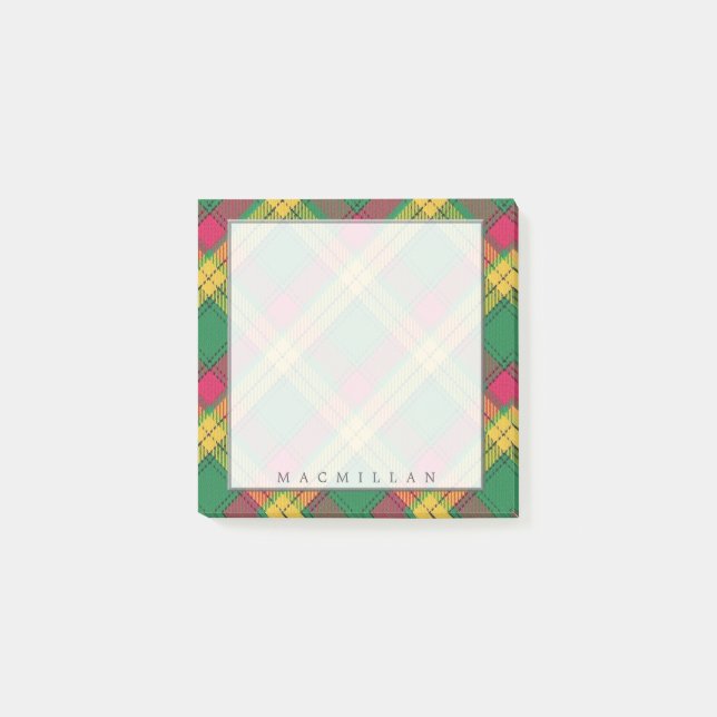 Notas Post-it® Clan Regal Scottish MacMillan Tartan (Anverso)