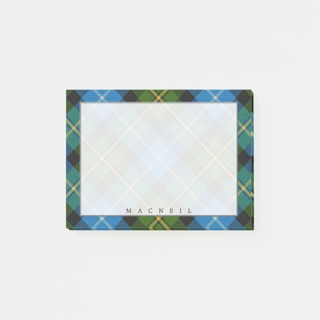 Notas Post-it® Clan Regal Scottish MacNeil Tartan (Anverso)