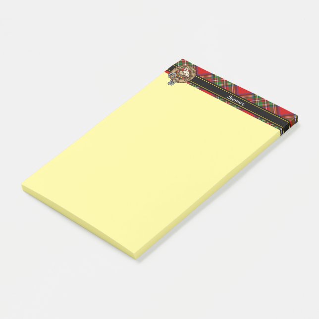 Notas Post-it® Clan Stewart Escudo (En perspectiva)