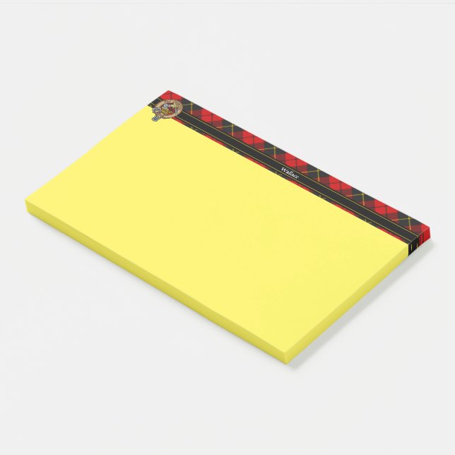Notas Post-it® Clan Wallace Escudo Notes (En perspectiva)