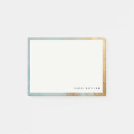 Notas Post-it® Clásica Textura de pintura de aceite de oro azul d