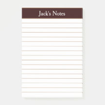 Clásico Chocolate Brown Lined Personalizado