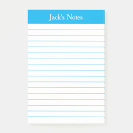Notas Post-it® Clásico cielo azul en línea personalizado