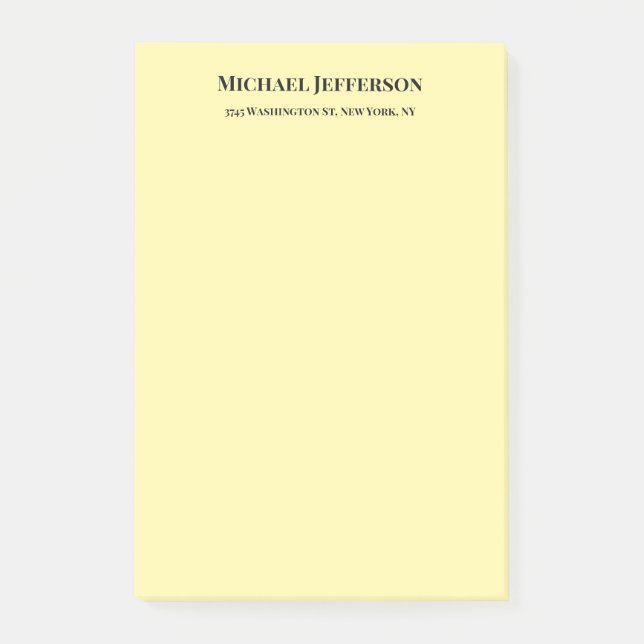 Notas Post-it® Clásico Crema de moda creativa Color (Anverso)