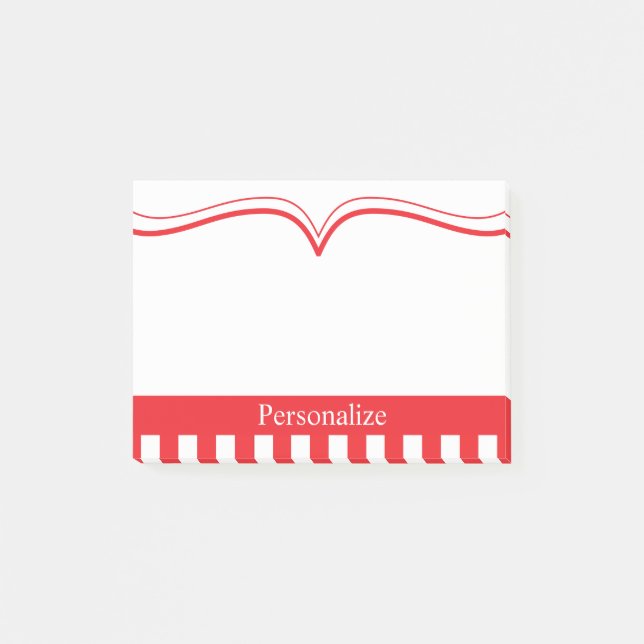 Notas Post-it® Clásico Rojo con el texto DIY (Anverso)